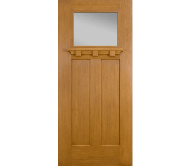 St Petersburg Craftsman Light Fiberglass Entry Door